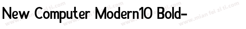 New Computer Modern10 Bold字体转换
